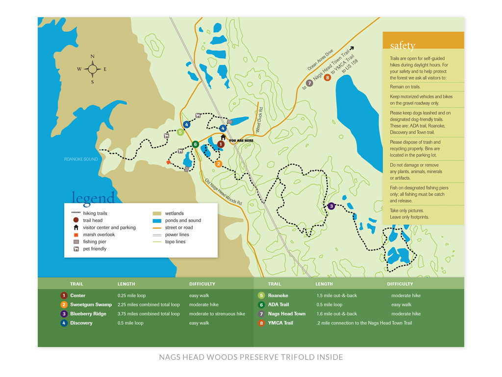The Nature Conservancy NC Chapter Nags Head Woods Preserve trail map