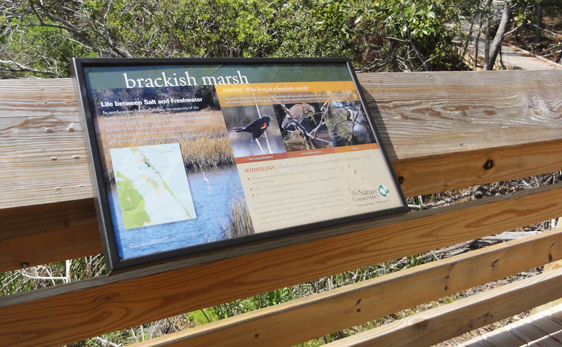 Nags Head Woods preserve trail signage